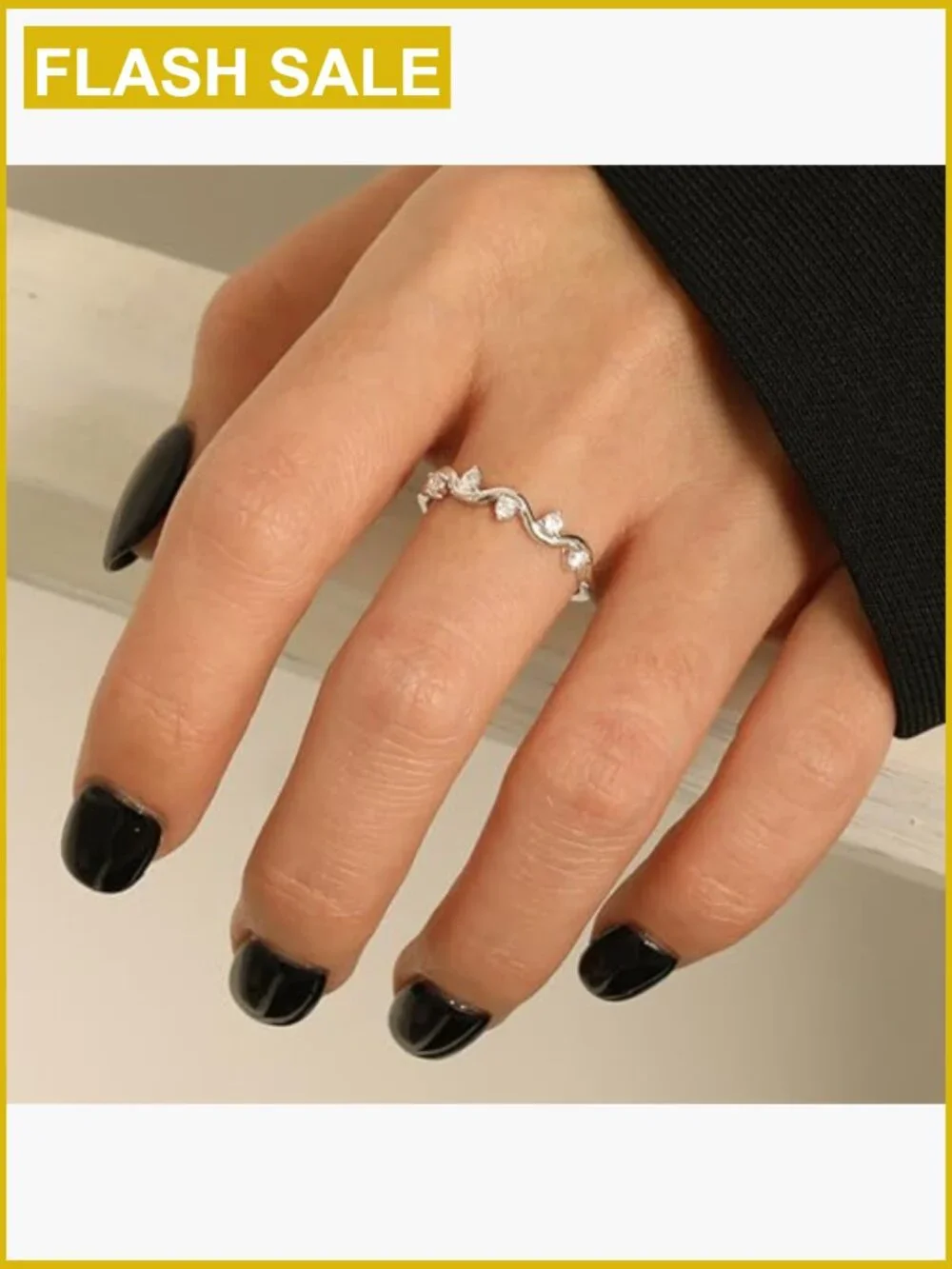 925 Silver Stacking Rings for Women Inspirational Wave Ring Jewelry Gift